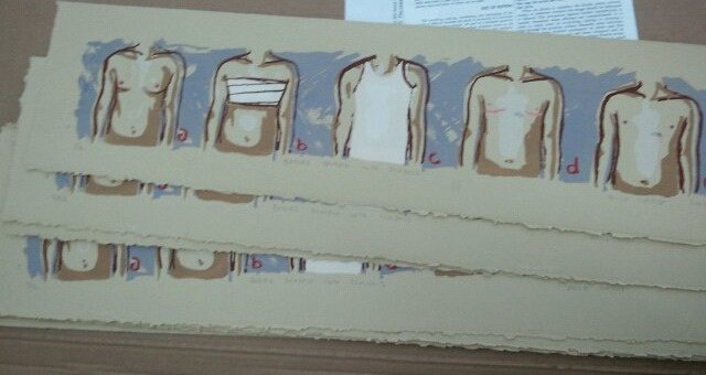 Bodies Broken Into Symbols, silkscreen, 2010